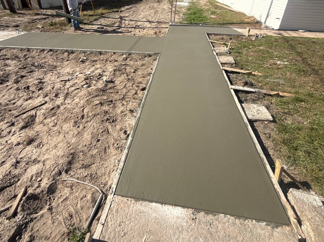 Finished concrete pad project